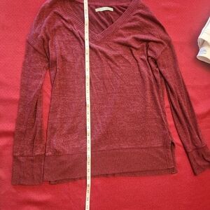 Maurices Deep Red V-Neck Sweater